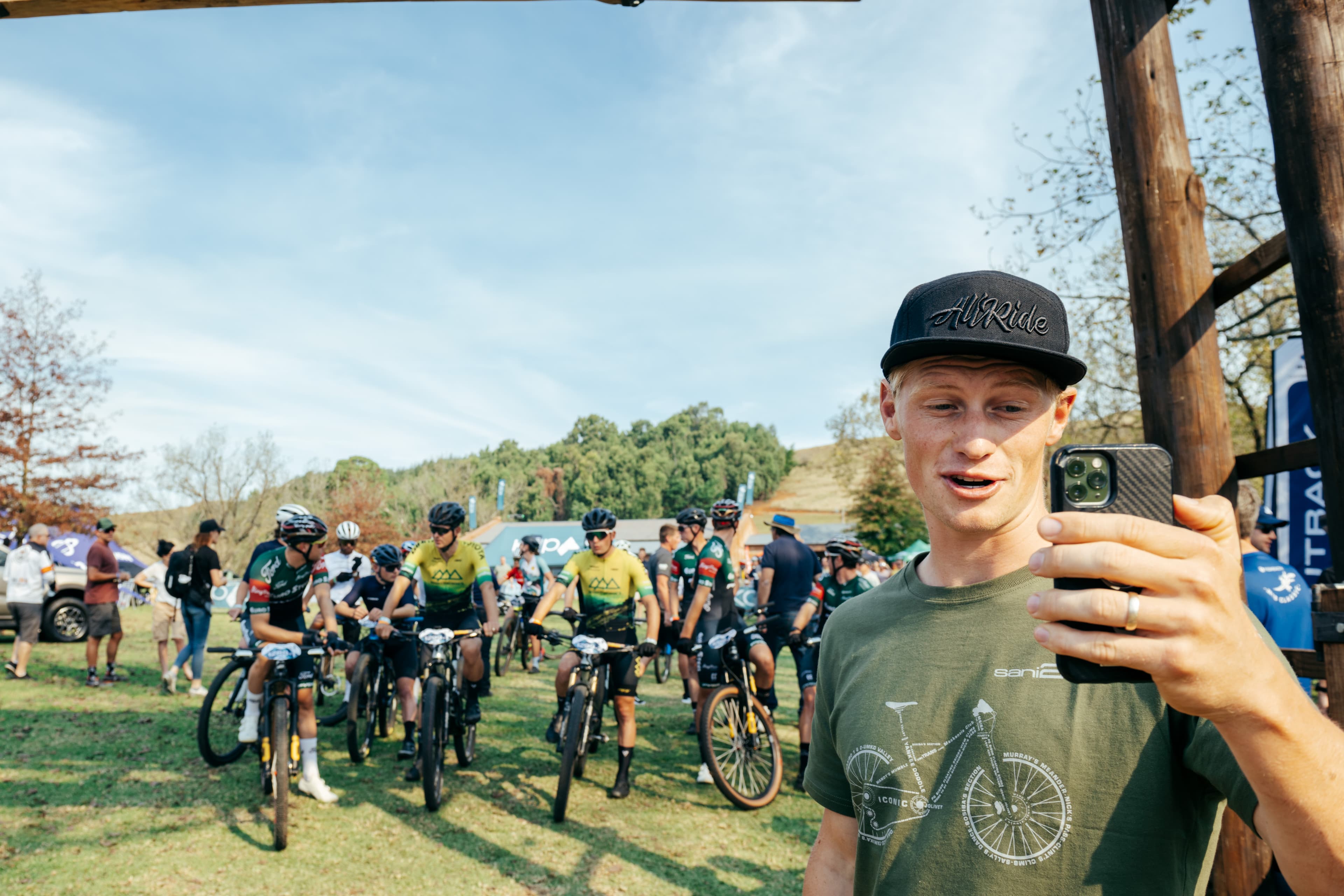 Rider selfie at start line