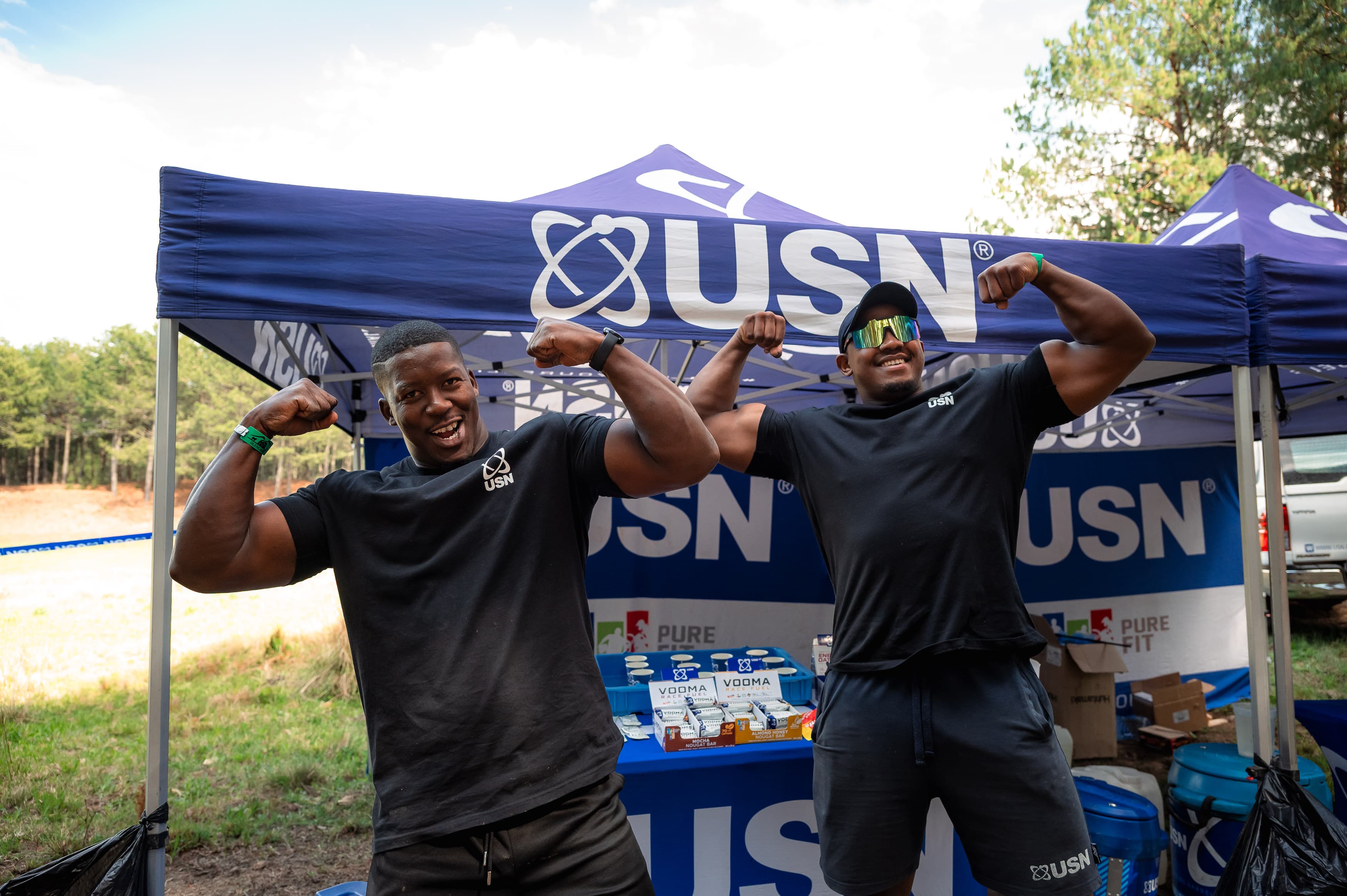 USN sponsor tent with flexing